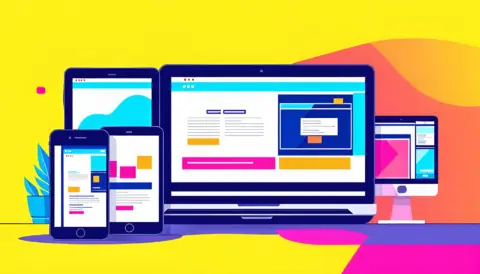 Responsive web design on multiple devices.